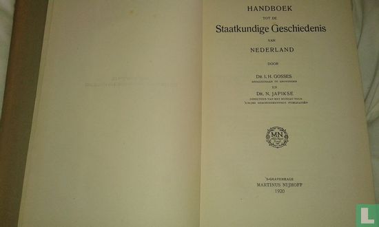 Handboek tot de staatkundige geschiedenis van Nederland - Afbeelding 3