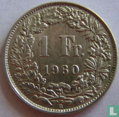 Zwitserland 1 franc 1960 - Afbeelding 1
