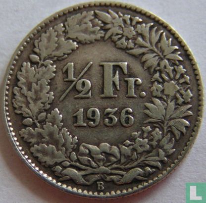 Zwitserland ½ franc 1936 - Afbeelding 1
