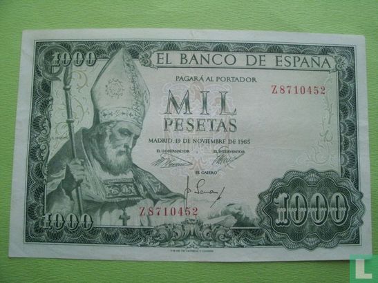 Espagne 1000 Pesetas 1965 - Image 1