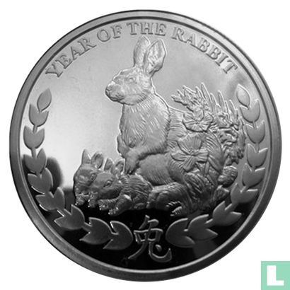 Somaliland 1000 shillings 2011 (PROOF) "Chinese Zodiac – Year of the Rabbit" - Afbeelding 2