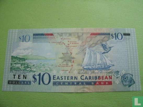 East. 10 St Vincent Caribbean Dollars - Bild 2