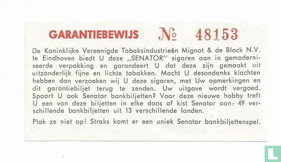 Belgie 5 Francs (Senator sigaren)  - Bild 2