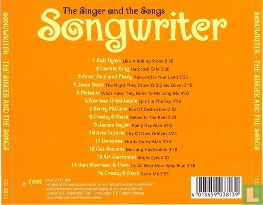 Songwriter - The Singer And The Songs - Afbeelding 2