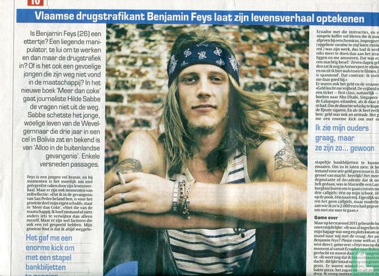 20151005 Vlaamse drugstrafikant Benjamin Feys laat zijn levensverhaal optekenen - Image 1
