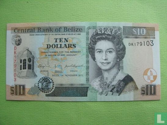 Belize 10 Dollars 2011 - Afbeelding 1