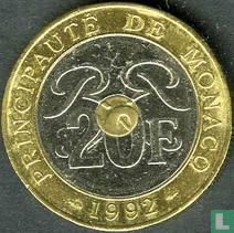 Monaco 20 francs 1992 - Afbeelding 1