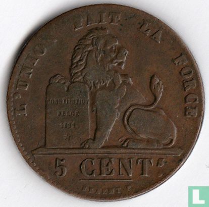 Belgium 5 centimes 1841/11 (misstrike) - Image 2