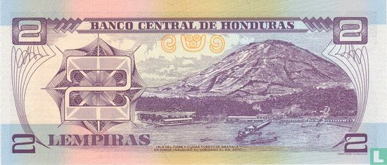 Honduras 2 Lempiras  - Afbeelding 2