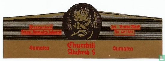 Churchill Alufresh S- Guaranteed Finest Sumatra Tobacco Sumatra - Int. Trade Mart No. 401301 Sumatra  - Afbeelding 1