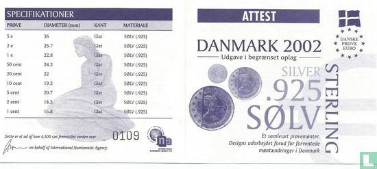 Denemarken euro proefset zilver 2002 - Bild 2