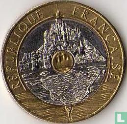 Frankrijk 20 francs 1992 (5 vlakken - open V) - Afbeelding 2