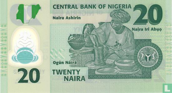 Nigeria 20 Naira 2011 - Afbeelding 2