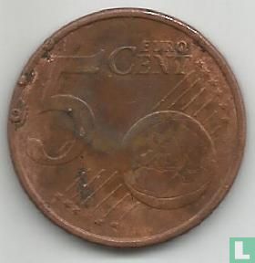 Italy 5 cent 2002 (water damage) - Image 2