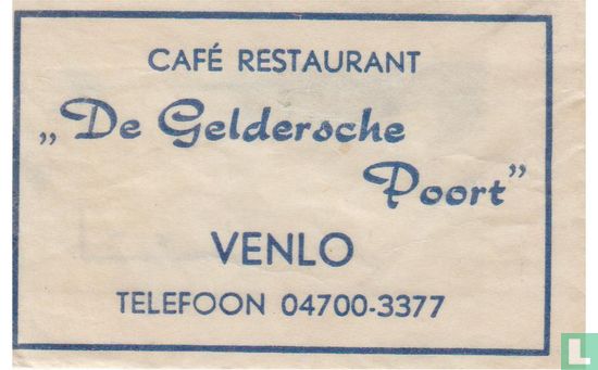 Café Restaurant "De Geldersche Poort" - Afbeelding 1