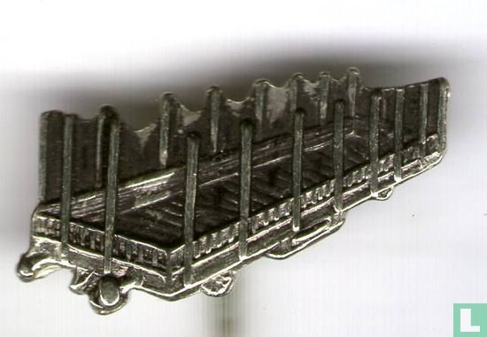 Open flat wagon with stanchions