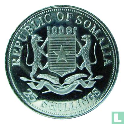 Somalia 25 shillings 1998 "Hippopotamus" - Image 2