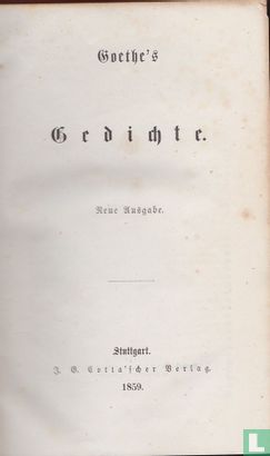 Goethe's Gedichte - Afbeelding 3