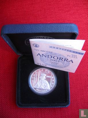 Andorra 5 euro zilver 2003 (Piedfort)
