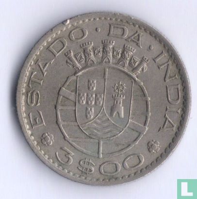 Portuguese India 3 escudos 1958 - Image 2