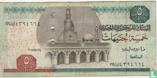 Egypte 5 Pounds 2008, 24 augustus - Afbeelding 1