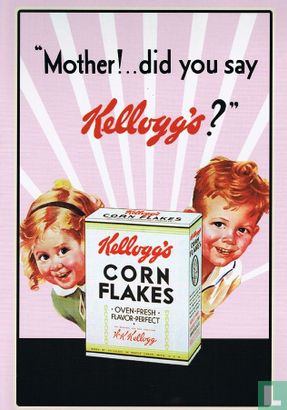 Kellogg's Corn flakes - Reclamebord van blik - 31x21 cm