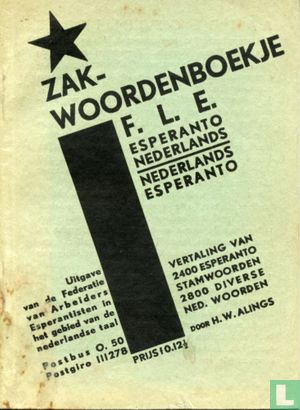 Zakwoordenboekje F.L.E. Esperanto-Nederlands, Nederlands-Esperanto - Bild 1