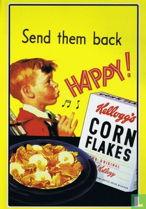 Kellogg's Corn Flakes - Reclamebord van blik 31x21 cm