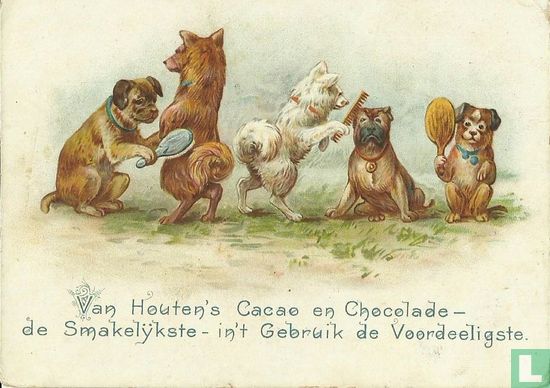 Van Houten's Cacao en Chocolade - De Smakelijkste - in't Gebruik de Voordeeligste  - Afbeelding 1