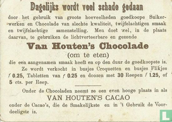Van Houten's Cacao en Chocolade - De Smakelijkste - in't Gebruik de Voordeeligste  - Afbeelding 2