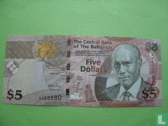 Bahama's 5 Dollar 2007 - Afbeelding 1