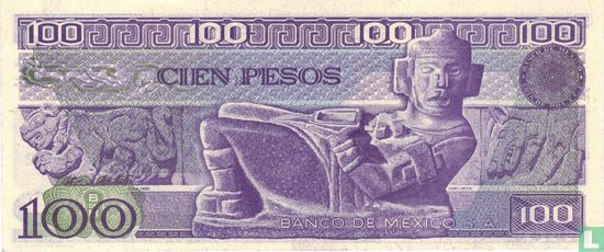 Mexique 100 Pesos 1982 (2) - Image 2
