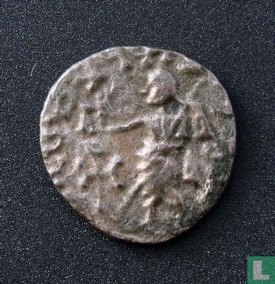 Indo-scythe royaume de Bactriane, AR Drachme, 48 BC - 25 BC, I Azes - Image 2