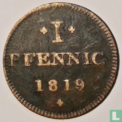 Francfort sur le Main  1 pfennig 1819 - Image 1