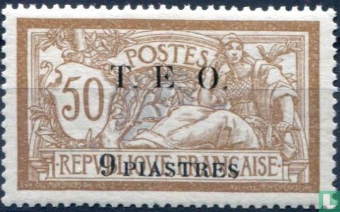 TEO overprint on French stamps