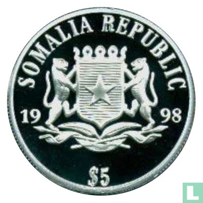 Somalia 5 Dollars 1998 (Silver - Proof) - Afbeelding 1