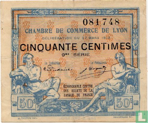 Chambre de commerce Lyon 50 Centimes  - Image 1