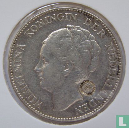 Nederland 1 gulden 1929 met Margriet klop - Afbeelding 1