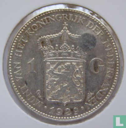 Nederland 1 gulden 1929 met Margriet klop - Afbeelding 2