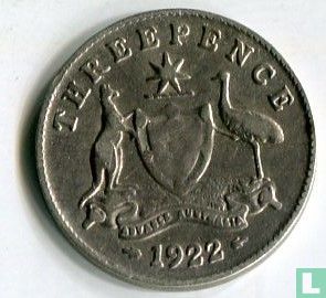 Australië 3 pence 1922 - Afbeelding 1