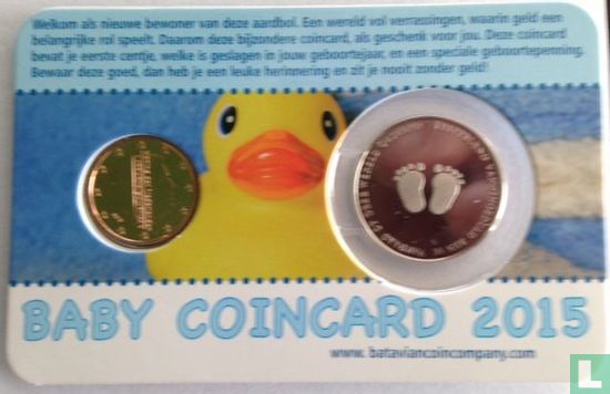 Niederlande 1 Cent 2015 (Coincard - Junge) "Baby's eerste centje" - Bild 1