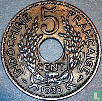 Frans Indochina 5 centimes 1930 - Afbeelding 1