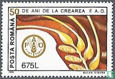 Stilisierte Ähre und Emblem FAO
