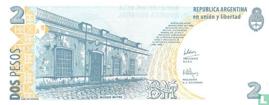 Argentinië 2 Pesos 1993 - Afbeelding 2