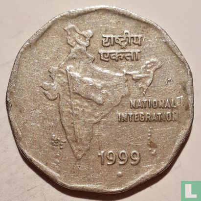 India 2 rupees 1999 (Noida) - Afbeelding 1