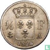 France ¼ franc 1828 (A) - Image 1