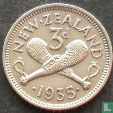 Nouvelle-Zélande 3 pence 1935 - Image 1