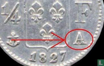 Frankreich ¼ Franc 1827 (A) - Bild 3