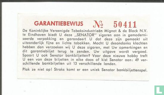 Duitsland 20 Mark (Senator sigaren)  - Afbeelding 2