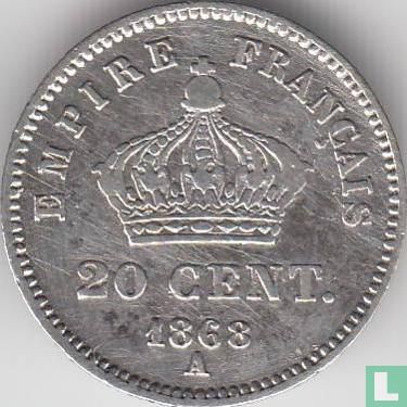 France 20 centimes 1868 (A) - Image 1